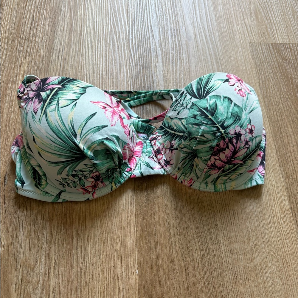 Ellen Amber Tropical Floral Women's Bikini Top